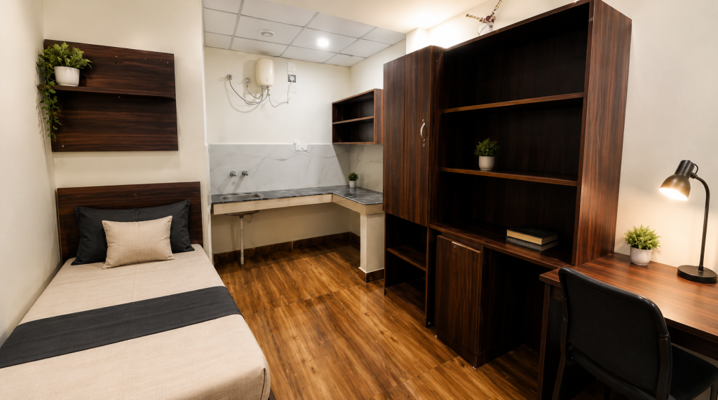 Girls sharing a PG room and following roommate etiquette rules